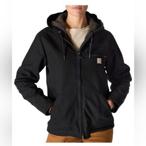 NWT Carhartt women’s Washed Duck Lined Sherpa  Jacket Sz XL $140